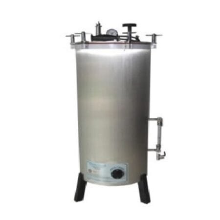 AUTOCLAVE VERTICAL CILINDRICA PARA LABORATORIO CON CANASTILLA 3 CALORES 30 X 60 DIÁMETRO X FONDO