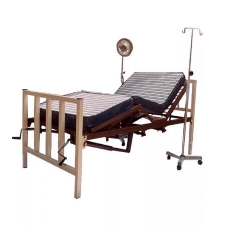 CAMA PARA HOSPITAL DE 2 MANIVELAS CON COLCHÓN DA 5 POSICIONES