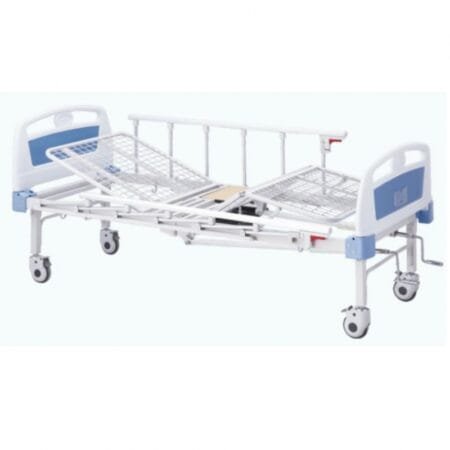 CAMA PARA HOSPITAL MANUAL PLEGABLE CON CÓMODO INTEGRADO 2 POSICIONES 2 MANIVELAS