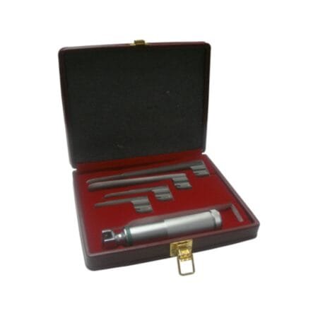 ESTUCHE DE LARINGOSCOPIO MILLER 4 HOJAS FIBRA OPTICA (1,2,3,4) H.P.