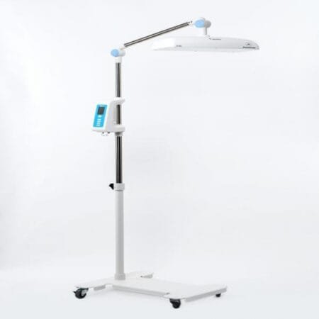 LAMPARA DE FOTOTERAPIA PROFESIONAL PEDESTAL DELUX Y PERSIANA