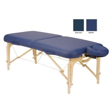 MESA PARA MASAJE PLEGABLE SPIRIT II ZAFIRO SOPORTE CABEZA Y BOLSA NEGRA