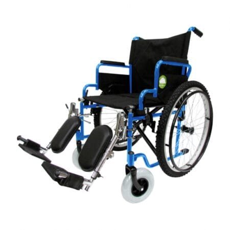 SILLA DE RUEDAS TT 19” AZUL ABATIBLE/ELEVAPIERNA ALUMINIO NEUM.