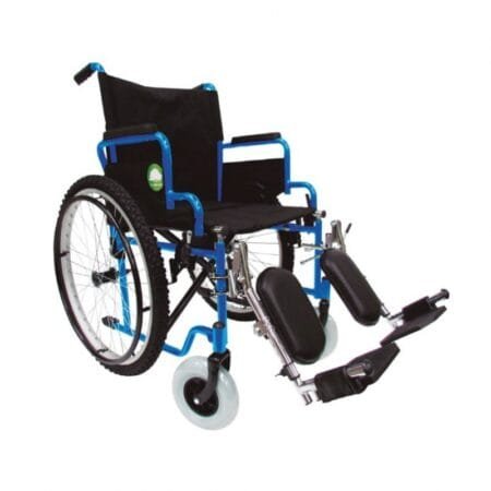 SILLA DE RUEDAS TT 20” AZUL ABATIBLE/ELEVAPIERNAS ALUM. NEUMATICA