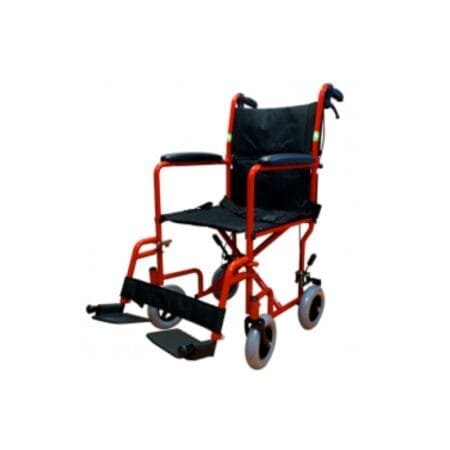 SILLA DE TRASLADO 19” ROJA FIJO/REMO RUEDA 8x2”