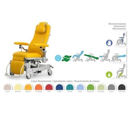 SILLA PARA DONACIÓN DE SANGRE, ALTURA VARIABLE