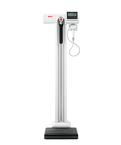 Báscula de columna con HCE validada con pantalla a la altura de los ojos y función Wi-Fi